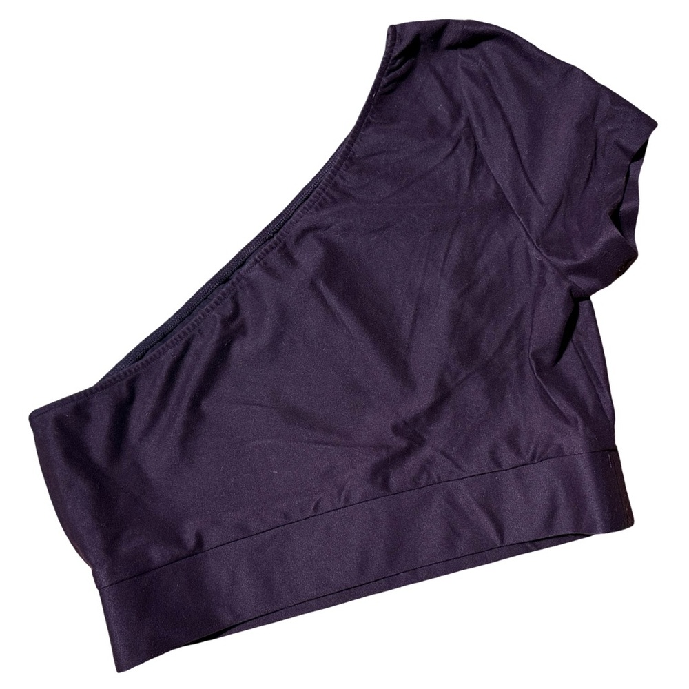 Victoria Sport One Shoulder Activewear Top Crop Fitness Purple M